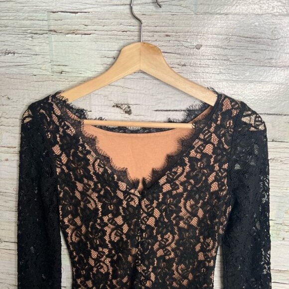 Aritzia Babaton Rafael Lace Sheath Mini Dress black size 2 - Picture 9 of 11